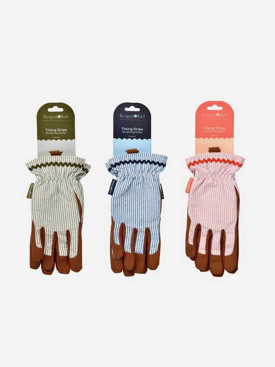 Burgon and Ball Womens Gardening Gloves - Blush Stripe  Burgon and Ball Womens Gardening Gloves - Blush Stripe