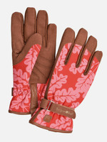 Burgon and Ball Womens Gardening Gloves - Love The Glove - Oak Leaf Poppy