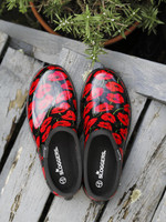 Sloggers Womens Waterproof Shoes - Sloggers Rain Shoes Red Poppies 