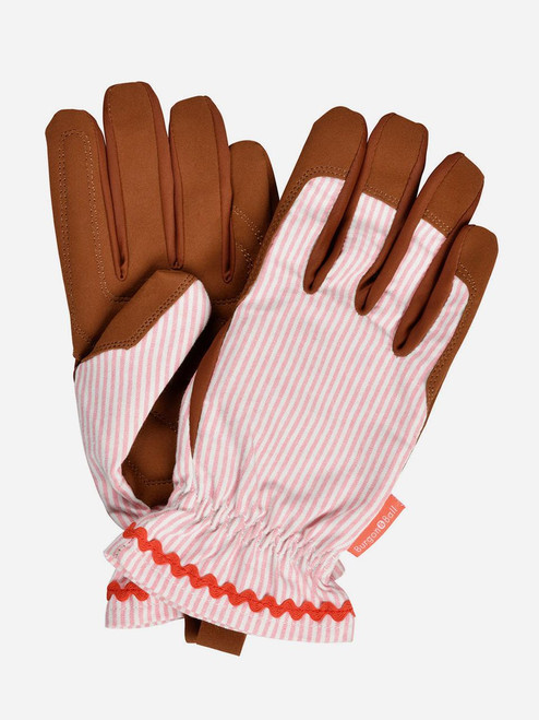 Burgon and Ball Womens Gardening Gloves - Blush Stripe 