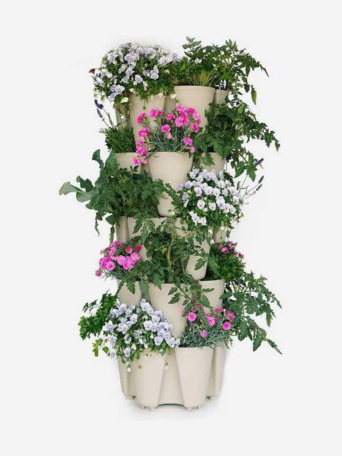 GreenStalk 5 Tier Original Vertical Planter - Stunning Stone 