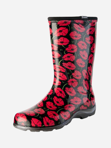 Ankle Boot Wellies Red Polka Dot