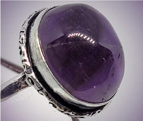 AMETHYST DOME RING size 9
