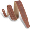 Levy's Leathers 2.5" Suede Leather Guitar Strap Celtic Knot Emboss Design; Brown (MS26CK-BRN)
