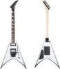 Jackson JS Series King V JS32, Amaranth Fingerboard, White with Black Bevels Electric Guitar