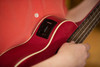 Ortega Guitars, 4-String Earth Series Concert Acoustic/Electric Ukulele, Right, Ruby Raspberry, (RURUBY-CE)