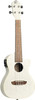 Ortega Guitars, 4-String Earth Series Concert Acoustic/Electric Ukulele, Right, Silver, (RUSILVER-CE)