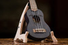 Ortega Guitars, 4-String Keiki Series Sopranino Ukulele with Turtle Etching, Right, Transparent black, (K1-CO)