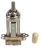 Switchcraft 3-Way Toggle Switch w/Genuine Tip, Long Frame for Gibson Les Paul Electric Guitar - Cream Tip