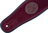 Levy's Leathers 2 1/2" Signature Series Suede Guitar Strap with Black Decorative Piping - Burgundy (MSS3-BRG)