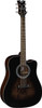 Dean Guitars 6 String St Augustine Dreadnaught Cutaway Solid Top Acoustic/Electric Guitar, Right, Satin Vintage Black Burst (SA DREAD CE VB)