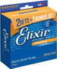 Elixir Strings 16541 Nickel Plated Steel Electric Guitar Strings with Nanoweb Coating, Set of 3 Pieces