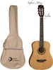 Luna Safari Travel Size 3/4 Nylon Acoustic Guitar with Gig Bag, Satin (SAFNYL)