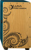 Luna Tattoo Cajon with Gig Bag - Teal (LPC TEAL)