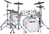 ddrum Hybrid 6 Shell Pack Kit with Triggers-White Wrap Finish WHT