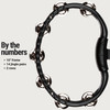 Meinl Percussion TMT2BK Mountable ABS Plastic Tambourine with Steel Jingles, Black