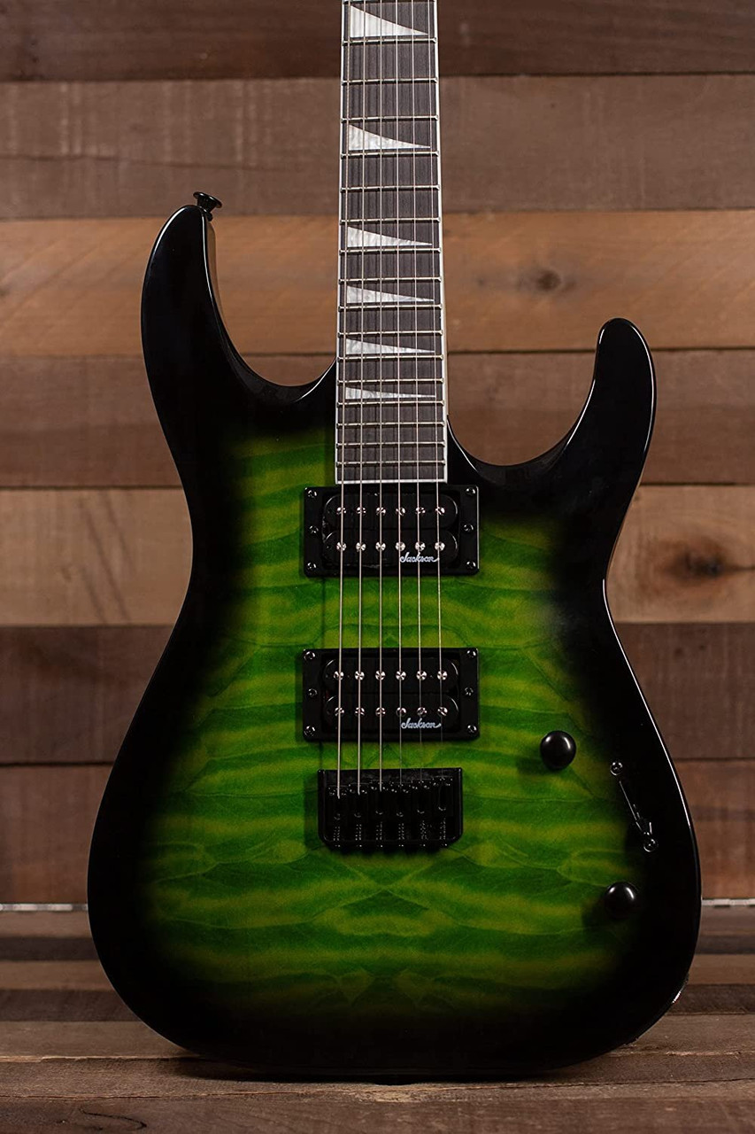 Jackson JS Series Dinky Arch Top JS32Q DKA HT 6-String Electric Guitar with  Amaranth Fingerboard (Right-Handed, Transparent Green Burst)