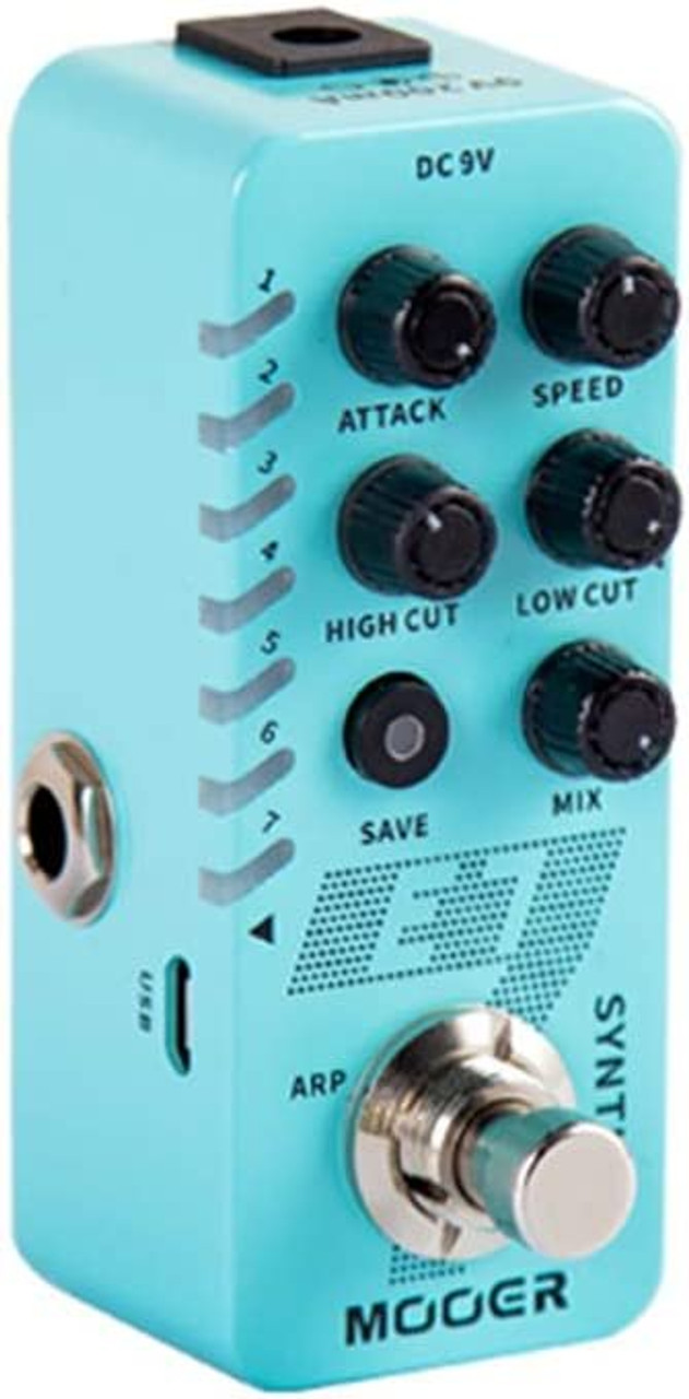 MOOER E7 Polyphonic Guitar Synth Mini Synth Pedal, 7 Guitar