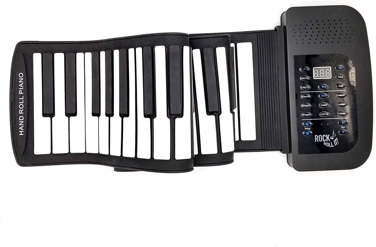 Black Plastic Flexible 61 Keys Roll-up Piano Keyboard, For Music