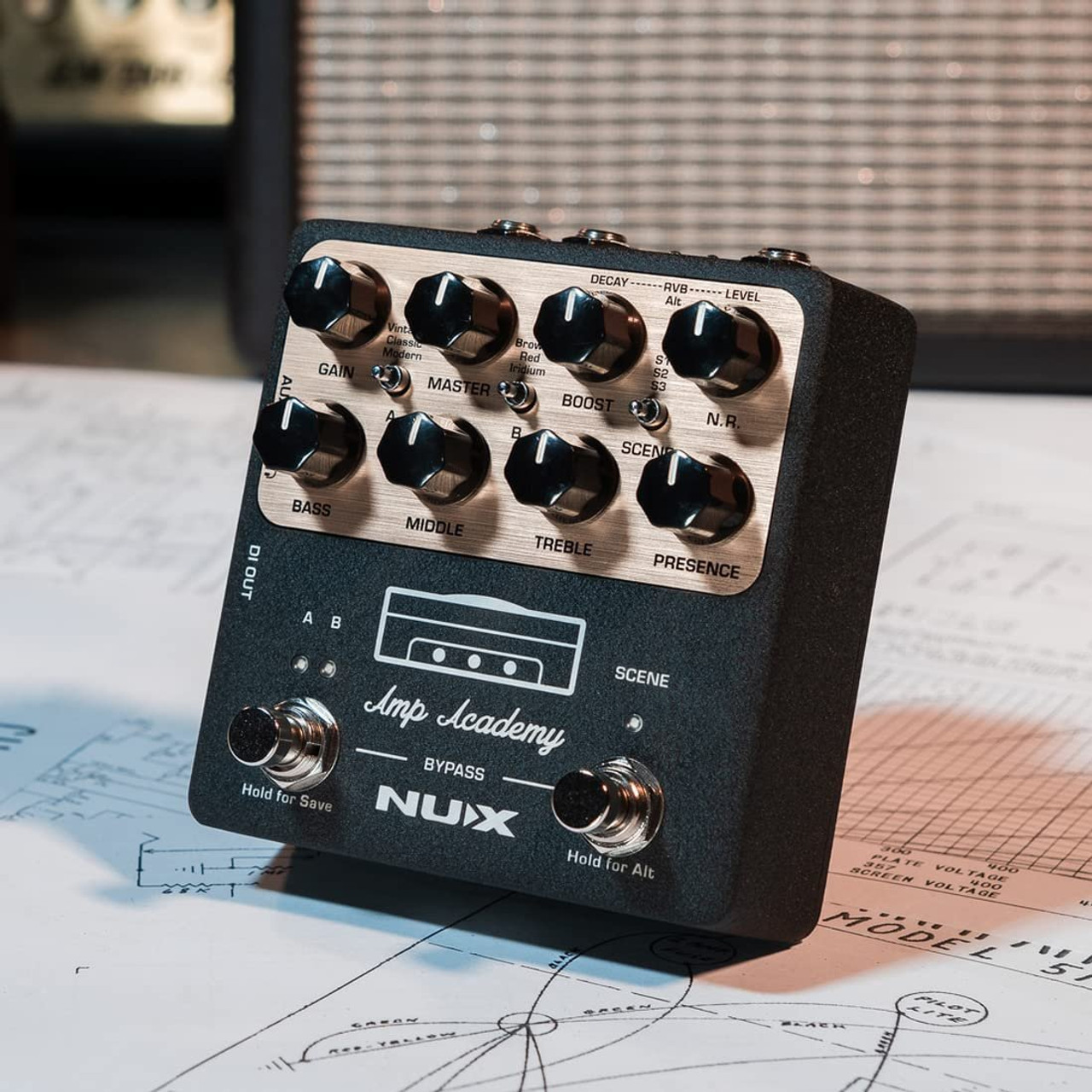 NUX Amp Academy Amp Modeler Guitar Pedal (NGS-6)