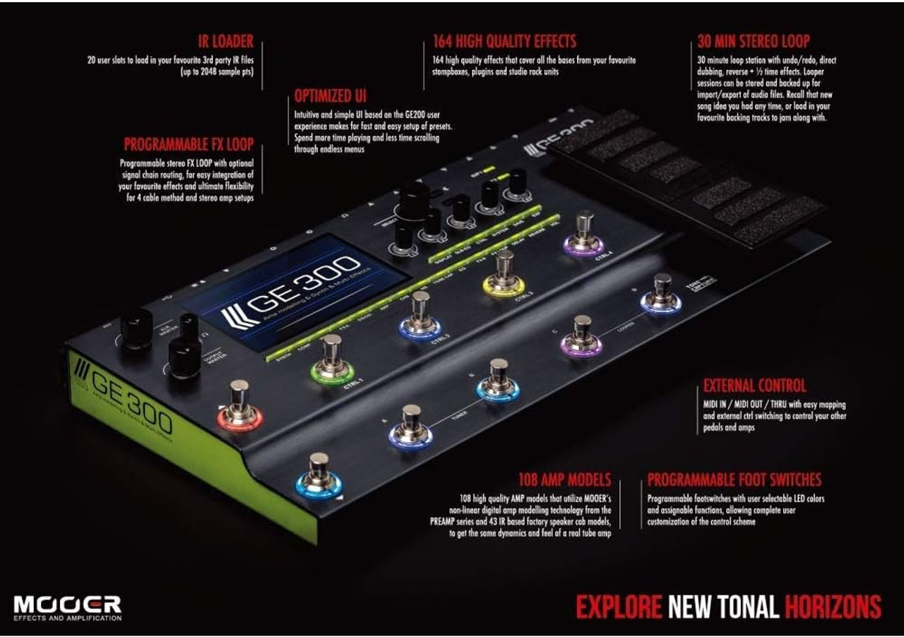 Mooer Amp Modeling & Multi-Effect Guitar Processor (GE300)