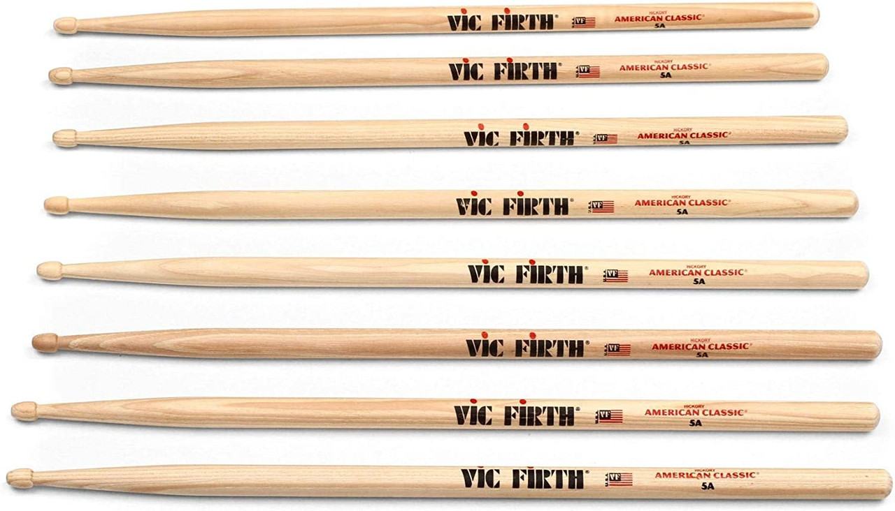 Vic Firth American Classic Drumsticks - 5A - Wood Tip - Black