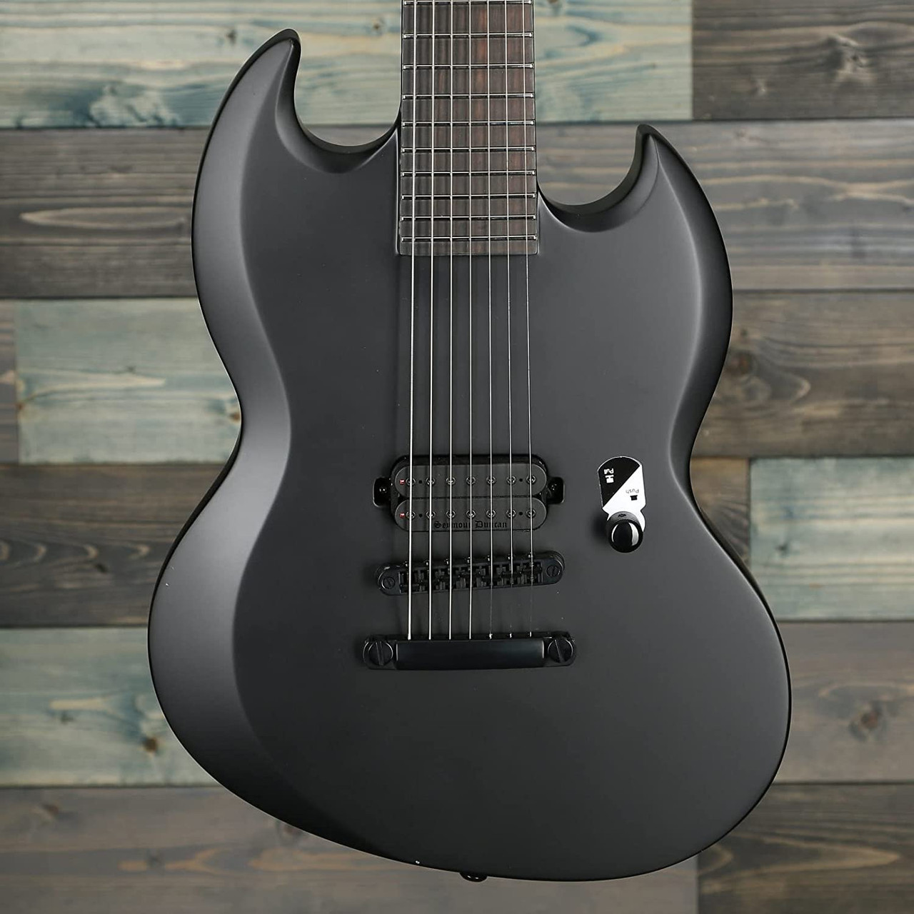 ESP LTD Viper-7 Black Metal - Black Satin - Pineville Music