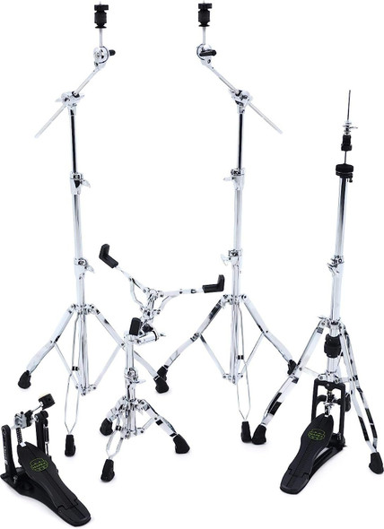 Mapex Armory 5-Piece Hardware Pack with Single Pedal - Chrome Plated