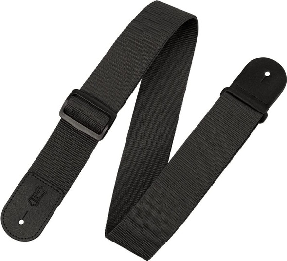 Levy's Leathers 2" Polypropylene Guitar Strap with Polyester Ends and Tri-glide Adjustment. Black (M8POLY-BLK)