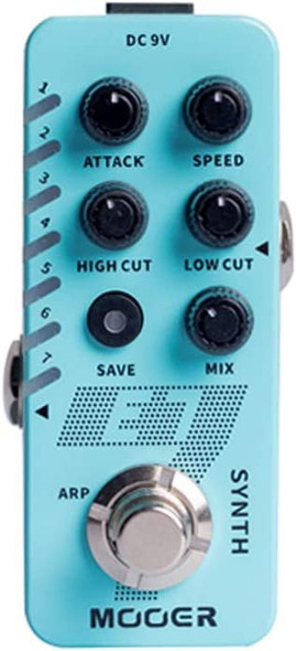 MOOER E7 Polyphonic Guitar Synth Mini Synth Pedal, 7 Guitar Synthesizer Tones with an individual arpeggiator and 7 Preset Slots…