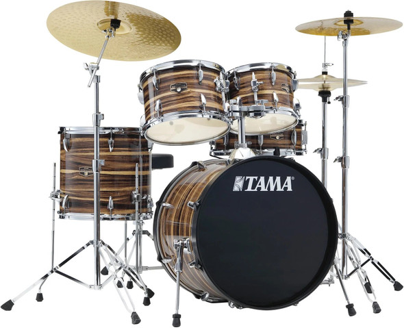 Tama Imperialstar 5-piece Complete Drum Set with Snare Drum and Meinl Cymbals - Coffee Teak Wrap (IE52CCTW)