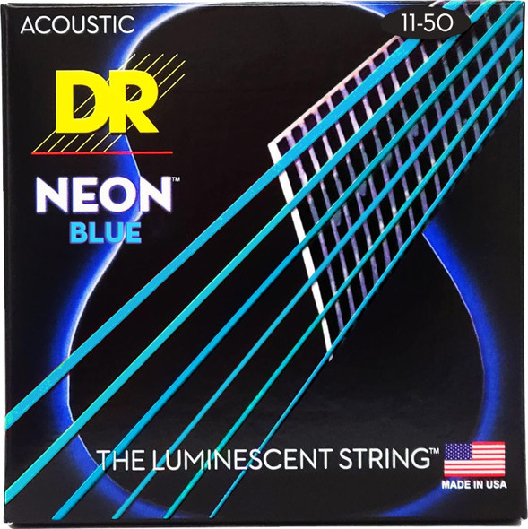 DR String Neon Blue Acoustic Guitar String Set (NBA-11)