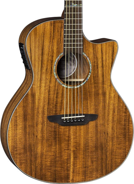 Luna High Tide Grand Concert Cutaway Acoustic/Electric Guitar, KOA