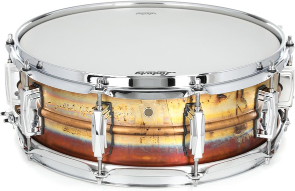 Ludwig Raw Bronze Snare Drum with Imperial Lugs, 5 x 14" - Raw Patina (LB550R)