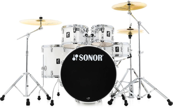 Sonor AQ1 Stage 5-piece Shell Pack with Hardware - Piano White (AQ1-STAGEWMCPW)