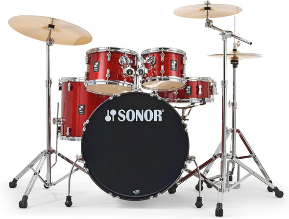 Sonor AQX Stage 5-piece Drum Set with Hardware Pack - Red Moon Sparkle (AQX STAGE NC RMS)
