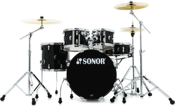 Sonor AQ1 Studio 5-piece Shell Pack with Hardware - Piano Black (AQ1-STUDIOWMCPB)