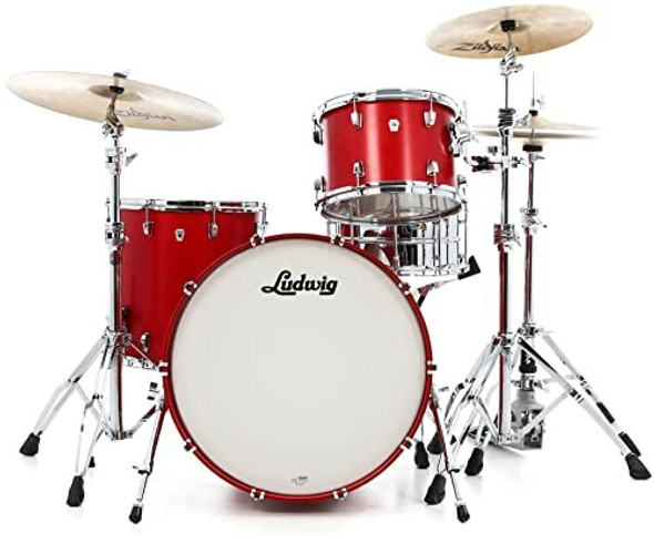 Ludwig NeuSonic 3-piece Shell Pack with 22" Bass Drum - Satin Diablo Red (LN34233TXPR)