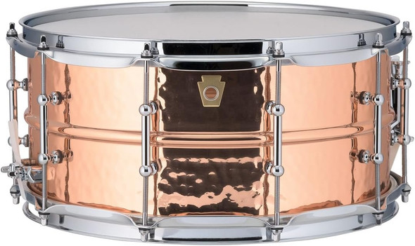 Ludwig Copper Phonic Hammered Snare Drum 14 x 6.5 in. Copper Finish with Tube Lugs