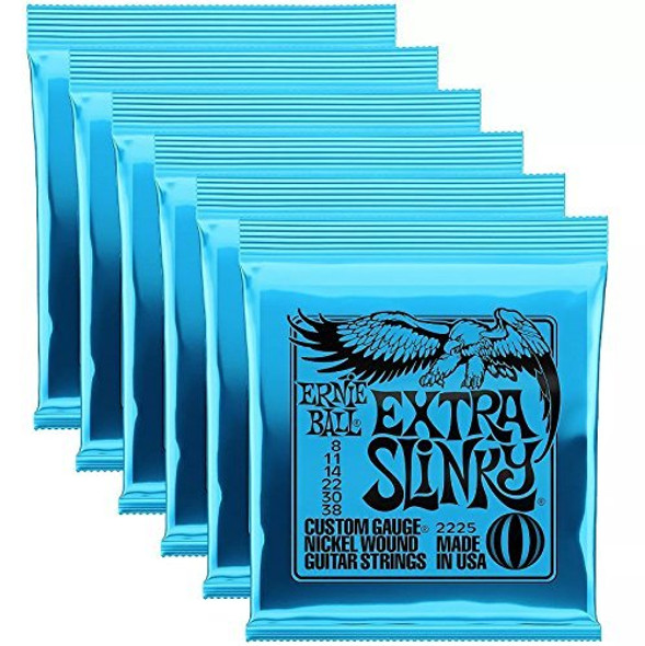 Ernie Ball 2225 Extra Slinky 8-38 (6 Pack Bundle)