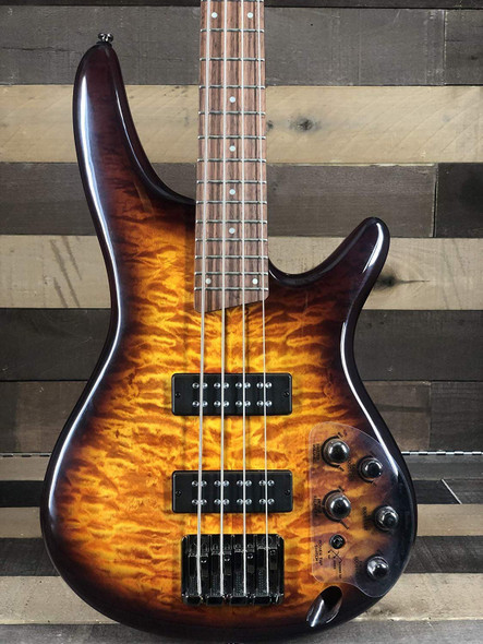 Ibanez SR400EQM Quilted Maple Electric Bass Guitar Dragon Eye Burst