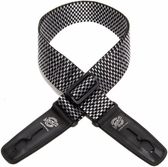 Lock It LIS009P2SLCHK Professional 2" Checker Polypro Strap with Locking Ends, Silver