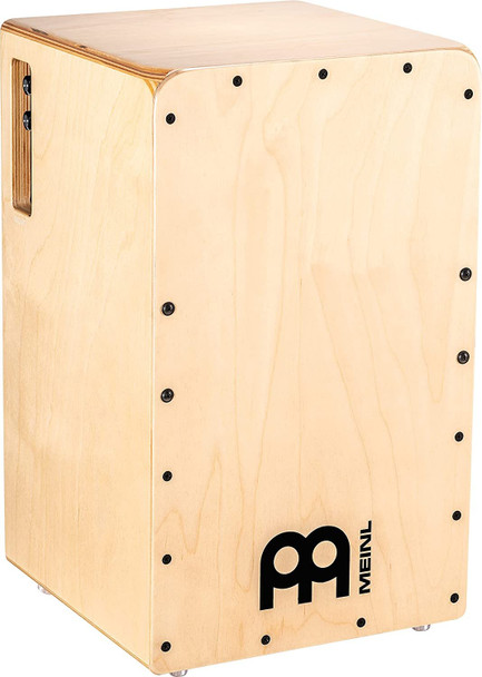 MEINL Pickup String Cajon Box Drum with Electronics for Amp or PA System and Snare Effect — NOT Made in China — Play with Your Hands, Baltic Birch, 2-Year Warranty (PWC100B)