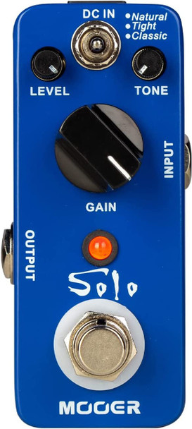 MOOER Solo Distortion Guitar Pedal, All-sided High-gain Distortion 3 Modes Natural/Tight/Classic, True Bypass, With Tone & Volume Adjustable Knobs