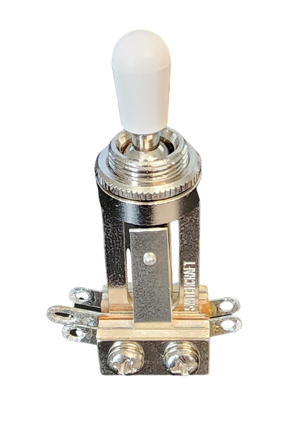 Switchcraft 3-Way Toggle Switch w/Genuine Tip, Long Frame for Gibson Les Paul Electric Guitar - White Tip