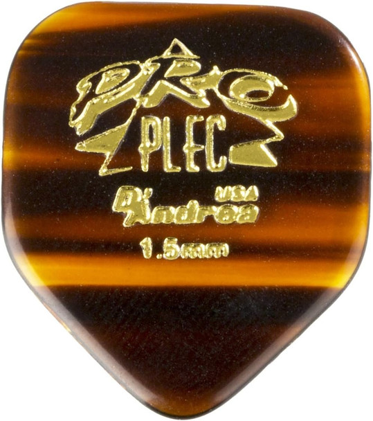 D'Andrea Pro Plec 1.5mm Guitar Pick with Shell Finish, 12-pack, Pointed Square (PRO-330)