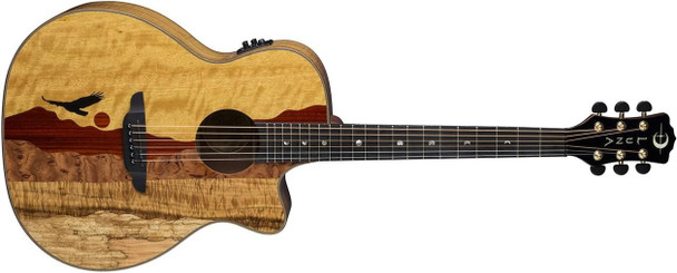 Luna VISTAEAGLE Luna Acoustic/Electric Guitar, Tropical Wood