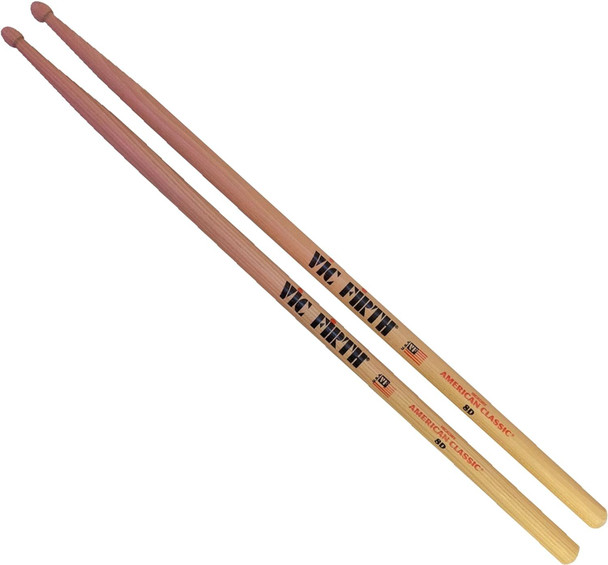 8D American Classic Hickory Wood Tip Drumsticks