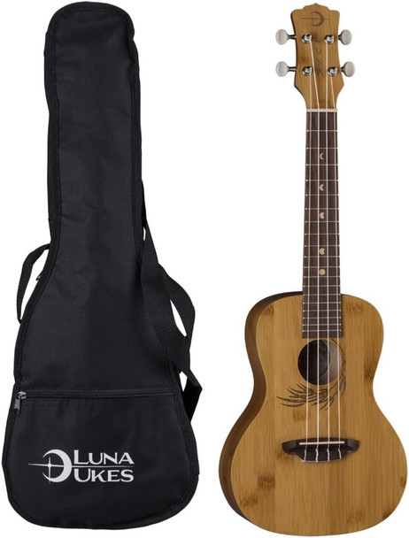 Luna Guitars 4-String Bamboo Concert Ukulele with Gig Bag (UKE BAMBOO C)