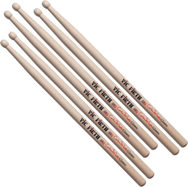 Vic Firth Corpsmaster Colin McNutt Signature Marching Snare Drumsticks - Pack of 3 Pairs (SCM)